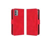 Coque Protective FOXDOCK Nokia G22 4G avec Porte-Cartes Etui en PU Cuir Flip Stand avec Support Intégré Compatible Nokia G22 4G-Rouge