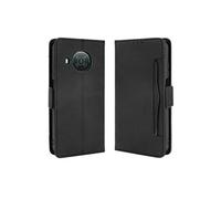 Coque Protective FOXDOCK Nokia X10/X20/X100 avec Porte-Cartes Etui en PU Cuir Flip Stand avec Support Intégré Compatible Nokia X10/X20/X100-Noir