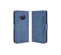 Coque Protective FOXDOCK Nokia X10/X20/X100 avec Porte-Cartes Etui en PU Cuir Flip Stand avec Support Intégré Compatible Nokia X10/X20/X100-Bleu