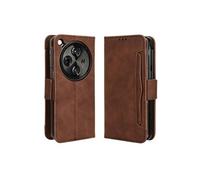 Coque Protective FOXDOCK OPPO Find N3 avec Porte-Cartes Etui en PU Cuir Flip Stand avec Support Intégré Compatible OPPO Find N3-Marron