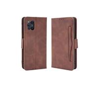Coque Protective FOXDOCK OPPO Find X3/X3 Pro avec Porte-Cartes Etui en PU Cuir Flip Stand avec Support Intégré Compatible OPPO Find X3/X3 Pro-Marron