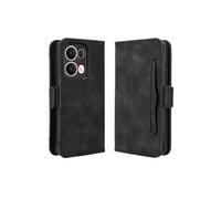 Coque Protective FOXDOCK OPPO Reno 13 Pro 5G avec Porte-Cartes Etui en PU Cuir Flip Stand avec Support Intégré Compatible OPPO Reno 13 Pro 5G-Noir