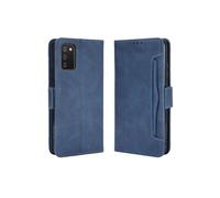 Coque Protective FOXDOCK Samsung Galaxy A03S avec Porte-Cartes Etui en PU Cuir Flip Stand avec Support Intégré Compatible Samsung Galaxy A03S-Bleu