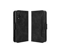 Coque Protective FOXDOCK TCL 505 4G avec Porte-Cartes Etui en PU Cuir Flip Stand avec Support Intégré Compatible TCL 505 4G-Noir