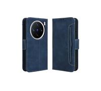 Coque Protective FOXDOCK VIVO X200 5G avec Porte-Cartes Etui en PU Cuir Flip Stand avec Support Intégré Compatible VIVO X200 5G-Bleu