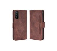 Coque Protective FOXDOCK VIVO Y12S/Y11S/Y20S/Y20/Y20i avec Porte-Cartes Etui en PU Cuir Flip Stand avec Support Intégré Compatible VIVO