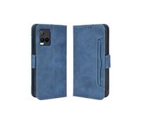 Coque Protective FOXDOCK VIVO Y33S/Y21/Y21S avec Porte-Cartes Etui en PU Cuir Flip Stand avec Support Intégré Compatible VIVO Y33S/Y21/Y21S-Bleu