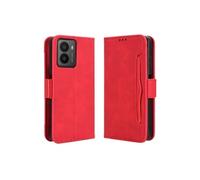 Coque Protective HMD Fusion 5G avec Porte-Cartes Etui en PU Cuir Flip Stand avec Support Intégré Compatible HMD Fusion 5G-Rouge