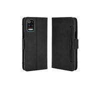 Coque Protective LG K52/K62 avec Porte-Cartes Etui en PU Cuir Flip Stand avec Support Intégré Compatible LG K52/K62-Noir
