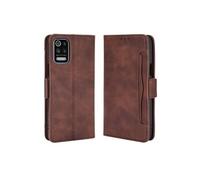 Coque Protective LG K52/K62 avec Porte-Cartes Etui en PU Cuir Flip Stand avec Support Intégré Compatible LG K52/K62-Marron