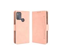 Coque Protective Motorola Moto G50 avec Porte-Cartes Etui en PU Cuir Flip Stand avec Support Intégré Compatible Motorola Moto G50-Rose