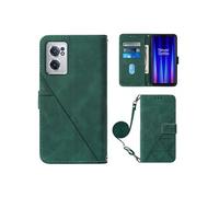 Coque Protective OnePlus Nord CE 2 5G Protection complète Soft PU Le cuir flip portefeuille Case de téléphone avec une sangle longue compatible avec