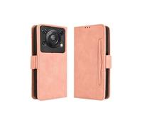 Coque Protective Oukitel C60/C60 Pro avec Porte-Cartes Etui en PU Cuir Flip Stand avec Support Intégré Compatible Oukitel C60/C60 Pro-Rose