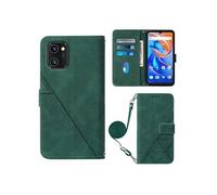 Coque Protective UMIDIGI A13/A13 Pro Protection complète Soft PU Le cuir flip portefeuille Case de téléphone avec une sangle longue compatible avec