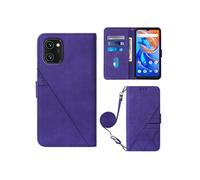 Coque Protective UMIDIGI A13/A13 Pro Protection complète Soft PU Le cuir flip portefeuille Case de téléphone avec une sangle longue compatible avec
