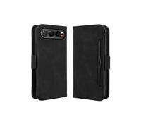 Coque Protective ZTE nubia Air 5G avec Porte-Cartes Etui en PU Cuir Flip Stand avec Support Intégré Compatible ZTE nubia Air 5G-Noir