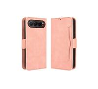 Coque Protective ZTE nubia Air 5G avec Porte-Cartes Etui en PU Cuir Flip Stand avec Support Intégré Compatible ZTE nubia Air 5G-Rose