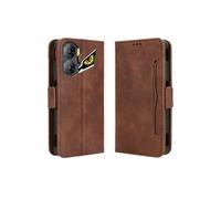 Coque Protective ZTE nubia Neo 3 5G avec Porte-Cartes Etui en PU Cuir Flip Stand avec Support Intégré Compatible ZTE nubia Neo 3 5G-Marron