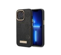 Coque Magsafe pour Apple iPhone 13 Pro Max PU Peony Metal Plate Noir
