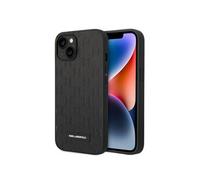 Coque pour Apple iPhone 14 PU Saffiano Monogram Noir