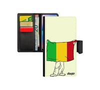 Coque rabat iPhone 12 mini portefeuille drapeau mali malien coupe du monde housse dessin foot football basket CAN 64 Go rigide