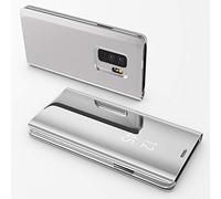 Coque Rabat Miroir Argent pour Samsung Galaxy S20 - Housse Etui Protection Antichoc Clear View Phonillico®