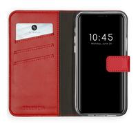 Coque rabattable en cuir véritable Selencia Apple iPhone 12 Pro Max - Rouge