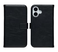 Coque rabattable en cuir véritable Selencia Apple iPhone 17 - Noir