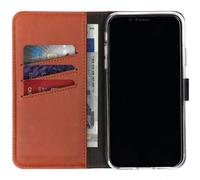 Coque rabattable en cuir véritable Selencia Apple iPhone Xr - marron