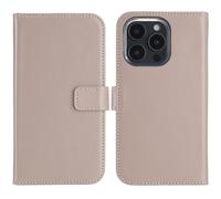 Coque rabattable en cuir véritable Selencia pour Apple iPhone 16 Pro -...