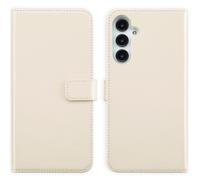 Coque rabattable en cuir véritable Selencia Samsung Galaxy A16 - Gris