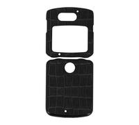 Coque Razr 5G Rigide Conception en 2 parties Effet croco Noir