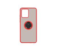 Coque Realme 8 et 8 Pro Bi-matière Bague Métallique Support Rouge