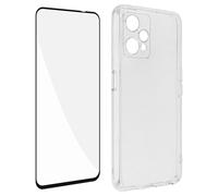 Coque Realme 9 Pro Plus et 9 4G Silicone Souple Film Verre Trempé 9H noir