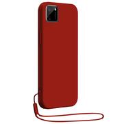 Coque RealMe C11 2021 Silicone + dragonne assortie Rouge Bigben