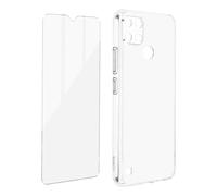 Coque Realme C21Y et C25Y Silicone Souple Film Verre Trempé 9H Transparent Transparent
