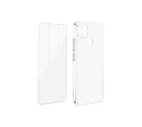 Coque Realme C21Y et C25Y Silicone Souple Film Verre Trempé 9H Transparent