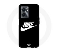 Coque Realme V23 nike logo blanc front noir