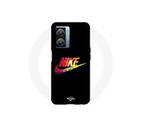 Coque Realme V23 nike logo coloré front noir