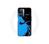 Coque - MANIACASE - Realme V23 - Souple - Nike logo - Noir et bleu