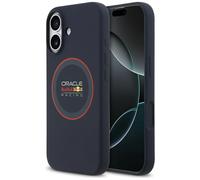 Coque Red Bull Silicone Anneau Rouge MagSafe Étui pour iPhone 17 Bleu Marine