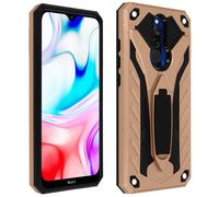 Coque pour Xiaomi Redmi 8 / 8A Bi-matière Antichoc Béquille Fonction Support Rose Gold