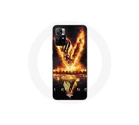 Coque Redmi Note 11 5G Vikings Série Saison 6 logo V Epée de Feu Fond Noir