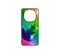 Coque Redmi Note 14 pro/14 Pro+ Plus 5G silicone ecureuil telephone animaux eclair design case portable multicolore animal de pour Xiaomi