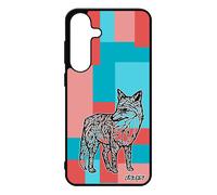 Coque Renard Pour Galaxy S25+ Plus Silicone Animaux Smartphone Dessin Tribal Antichoc Telephone Azteque Geometrique Goupil Rose Pour Samsung