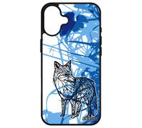 Coque Renard Pour Iphone 16+ Plus En Silicone Montagne Metal Nature Pas Cher Telephone Noir Azteque Ethnique Fleur 4g Portable Apple