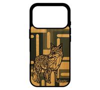 Coque Renard Pour Iphone 17 Pro Bois Silicone Portable Geometrique Original Housse Tribal Homme Ethnique Dessin Animal Gris De