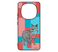 Coque Renard Pour Xiaomi Redmi Note 14 Pro/14 Pro+ Plus 5g Silicone Goupil Noir Femme Animaux Tribal Mobile Carr¿ Souple Dessin Telephone