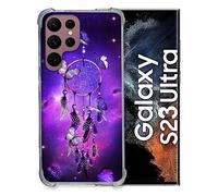 Coque Renfocée en Verre Trempé pour Samsung Galaxy S23 Ultra Zen Attrape Reve Papillon