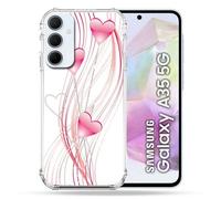Coque Renforcé Pour Samsung Galaxy A35 5g Amour Coeur Rose Montant Sur Blanc